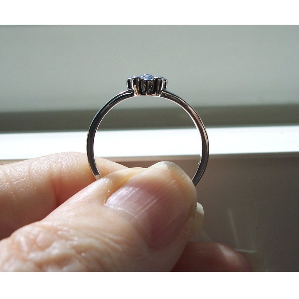 Adorable Dainty Teddy Bear Ring With Heart Belly 925 Sterling Silver - Picture 6 of 15